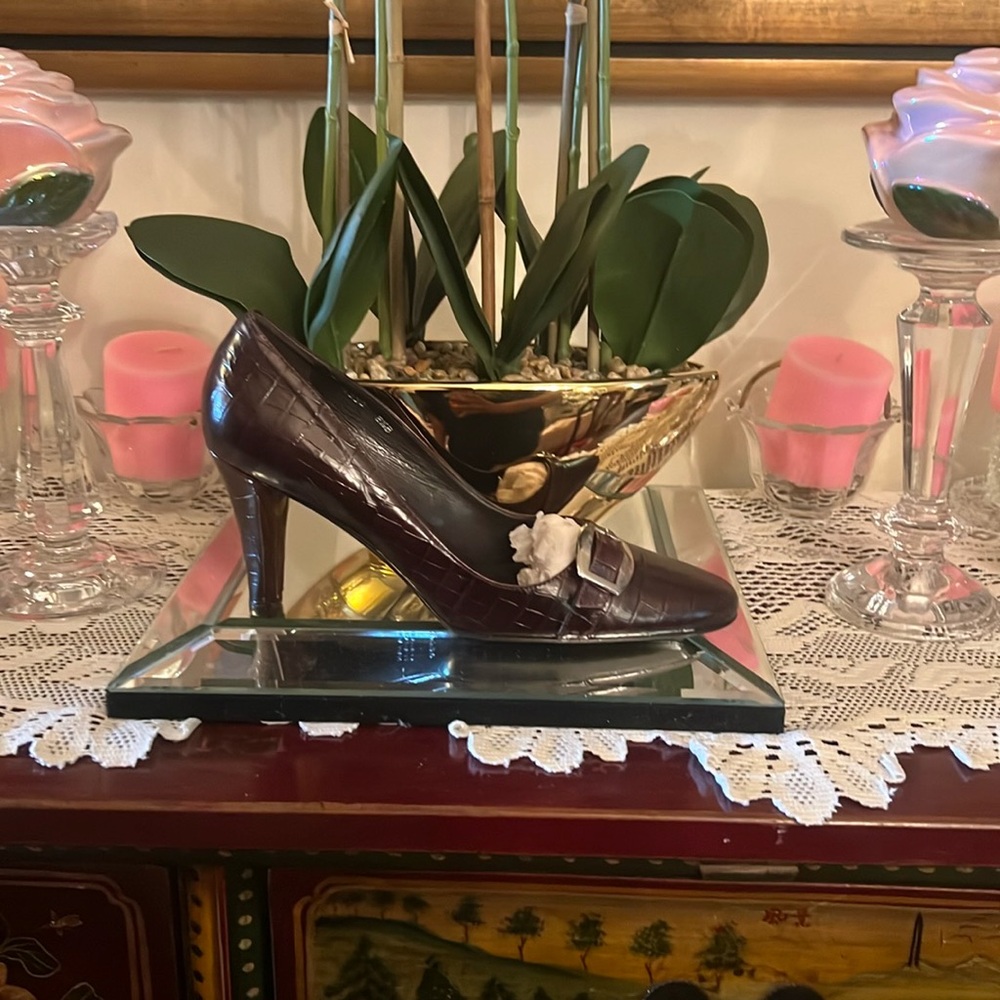 Max de Carlo Brown High Heeled Pumps